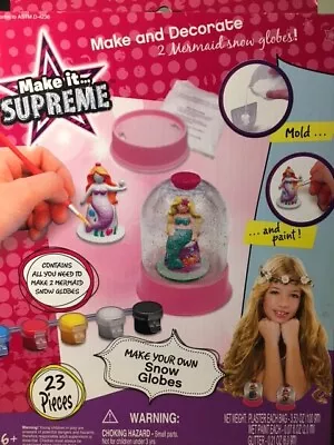 Make Your Own Snow Globes * Mermaid * 2 Globes * Crafts * NEW • $6.34