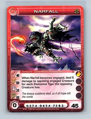 Chaotic TCG - Narfall - MAX SPEED - 1st Ed -  Zenith Of The Hive • $1.99