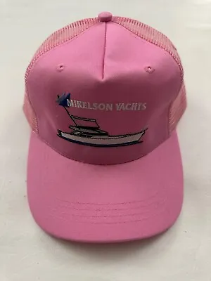 New Mikelson Yachts Logo Pink Graphic Trucker Cap Hat One Size • $19.99