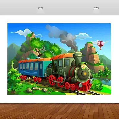 £29.99 • Buy Nursery Kids Play Area Train Rides Park 3D Decal Wall Sticker Poster Vinyl S82