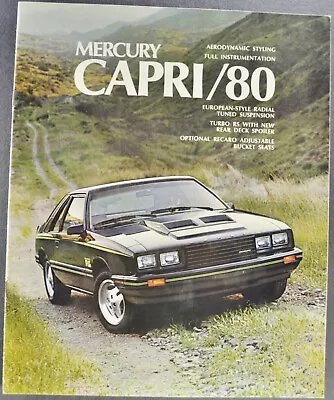 1980 Mercury Capri Catalog Sales Brochure Turbo RS Ghia Excellent Original 80 • $5.95