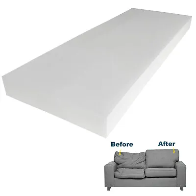 $28.50 • Buy High Density Upholstery Foam Sheet Couch Seat Cushion Padding Replacement 72/108