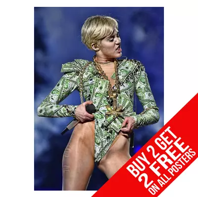 Miley Cyrus Live Concert Poster Art Print A4 A3 Size- Buy 2 Get Any 2 Free • £8.97