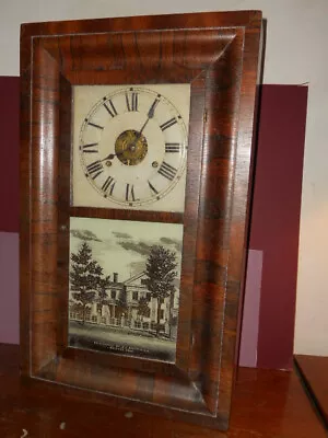 Seth Thomas Wall Clock J C Brown Esq Residence On Glass Bristol Connecticut • $99