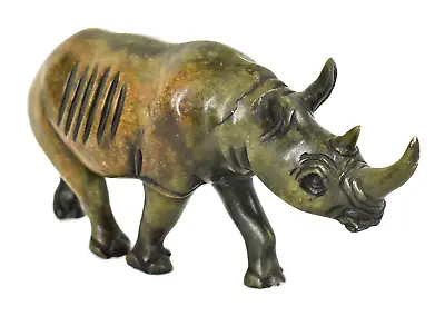 Shona Rhino Stone Sculpture Verdite Zimbabwe • $320