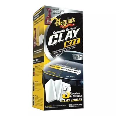 Meguiar's Smooth Surface Clay Kit- 3 Clay Bars Quick Detailer Microfiber Towel • $39.99