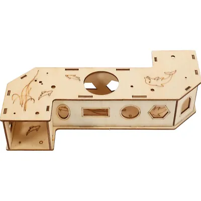  Hamster Cage Wooden Tunnel Accessories Hamster Hideout Accessory Hamster Tunnel • £8.43