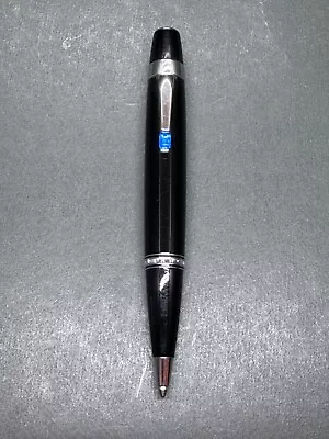 [Excellent++] MONTBLANC BOHEME NOIR Platinum-Line Twist Ballpoint Pen Blue Jewel • $320