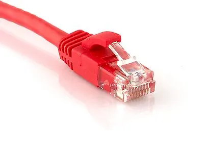 CAT6 Patch Cable Red Ethernet LAN Modem Wire 10ft 20ft 50ft 100ft 200ft Lot • $3.45