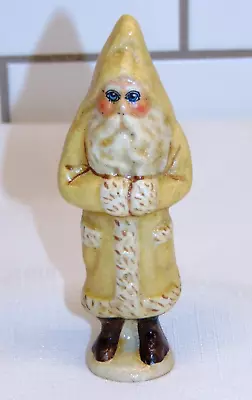 Vaillancourt Folk Art 1987 Vfac-7 Father Christmas With Yellow Coat Chalkware • $75