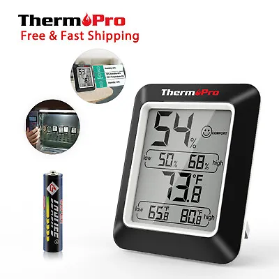 TP50W Mini LCD Indoor Hygrometer Thermometer Rome Temperature Humidity Monitor • $11.99