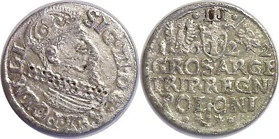 1622 Poland Sigismund III Vasa 1587-1632 Silver 3 Groschen (Trojak) KM# 31 • $34