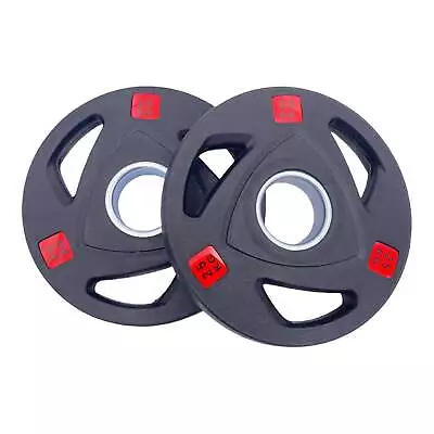 2.5kg Rubber Coated Tri-grip Weight Plates Type-A Pair Lifting Fitness Home Gym • $39.09
