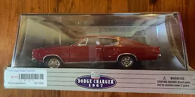 1967 Dodge Charger  Red/silver 1:24 Scale New W/display Case Adult Collectable • $35.39