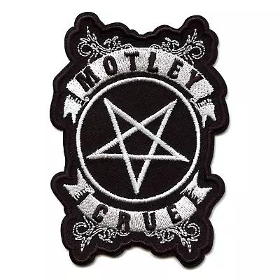 Official Motley Crue Patch Ribbons With Pentagram Embroidered Iron On • $10.99