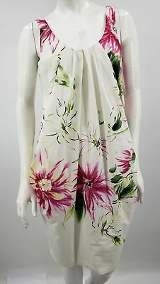 £38.85 • Buy Renato Nucci Floral Print Dress Womens 40 Sleeveless Pockets Bubble