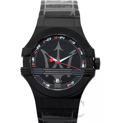 MASERATI Potenza R8853108003 Black Dial Men's Watch Genuine FreeS&H • $92