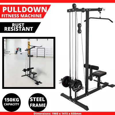 Lat PullDown Low Row Fitness Machine Loaded Weights Plates Home Gym • $411.90