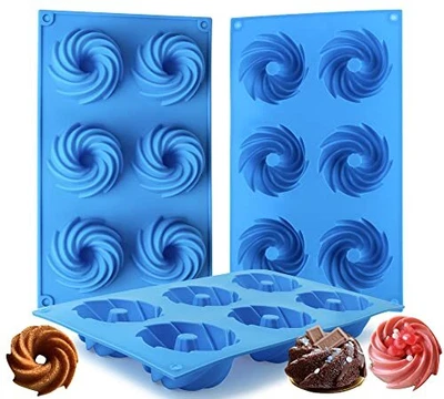 $23.83 • Buy 3PCS Mini Bundt Cake Pan, 6Cavity Heritage Bundtlette Cake Silicone Mold For...
