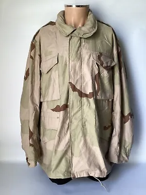 £70 • Buy US ARMY Coat Cold Weather M-65 Desert Camouflage Pattern, Large Regular