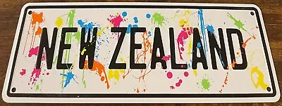 New Zealand Booster License Plate De Colores Vintage Sign 14.5  X 5.25 Inches • $49.99