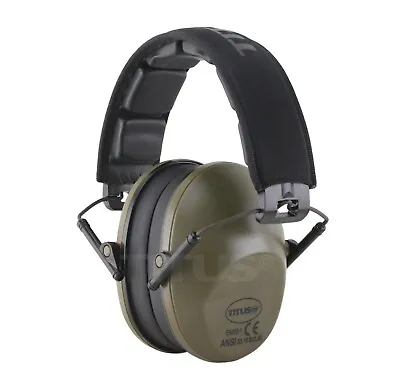 Shooting Ear Muffs Gun Range Noise Reduction High NRR Earphones Military Green • $16.99