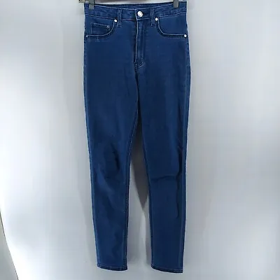 H&M Jeans Women's Size 27 Skinny High Waist Dak Blue Stretch Slim Jeans Casual • $6.99
