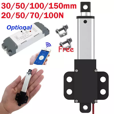 150N 30mm 50mm 100mm 150mm Micro Mini Linear Actuator Stroke Fast Speed DC 12V • £18.56