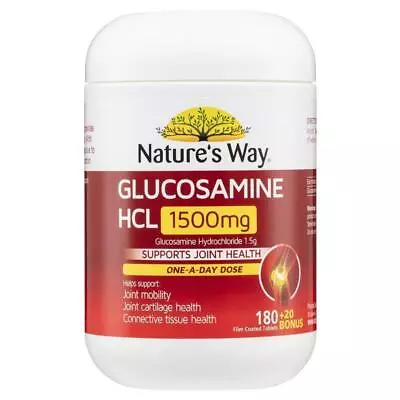 Nature's Way Glucosamine 1500mg 180 + 20 Bonus Tablets • $19.99
