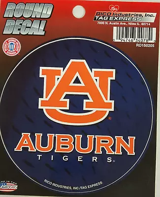 NCAA Auburn Tigers - 4.5  Round Vinyl Decal New • $5.99