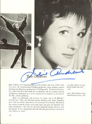 $260 • Buy Julie Andrews - Book Photograph Signed