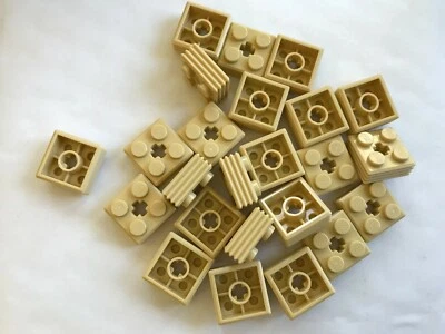 $4.99 • Buy Lego Parts- New- #71752-tan-brick 2 X 2 X 2/3 Ribbed-8 Pieces