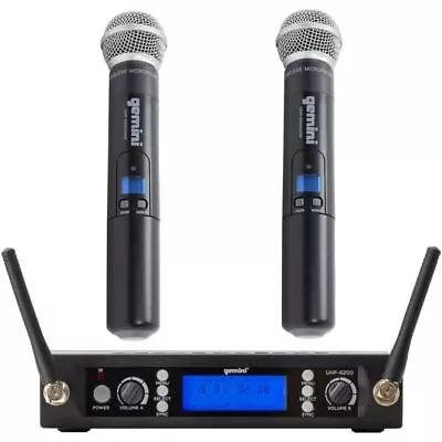 Gemini Sound Pro Dual Wireless Mic System Professional Handheld Long Range • $199.95