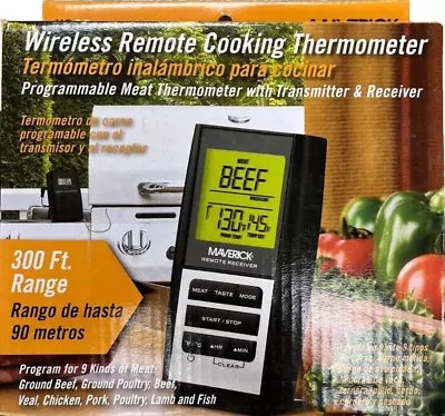 GRILLING TIME Maverick 300 Ft Range Wireless Remote Cooking Thermometer. Grill  • $19.95