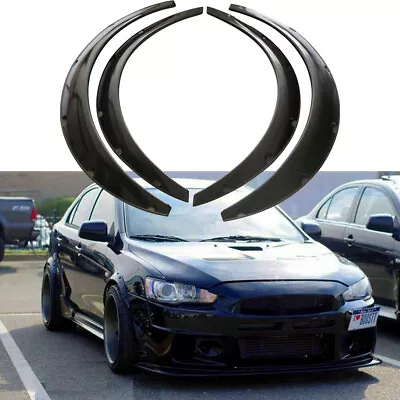 4x 3.5  Fender Flares Extra Wide Body Kit Wheel Arches For Mitsubishi Lancer EVO • $62.99