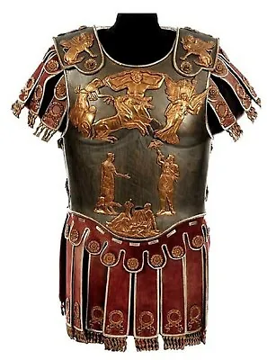 Medieval  Roman Muscle Cuirass Armor Knight Breastplate With Skirt & Spaulders • $459.86
