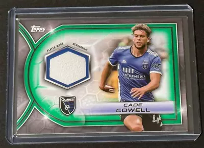 2023 Topps MLS  Cade Cowell Jersey Patch Relic Green Parallel /99 • $3.99