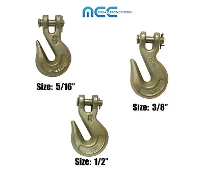 Heavy Duty G70 5/16  3/8  1/2  Tow Chain Clevis Grab Hook For Flatbed Trailer • $21.99