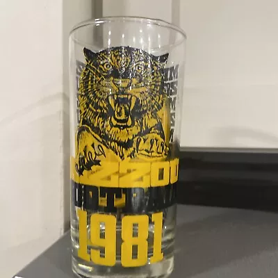 Vintage 1981 Mizzou Tigers Drink Glass Tumbler Missouri Tigers Schedule EUC • $34