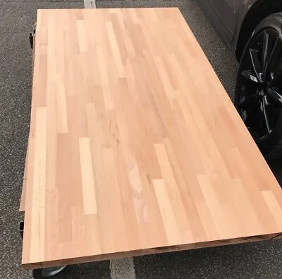 Custom Size Worktop And Tabletop Solidwood Beech Oiled Ready To Install • £75