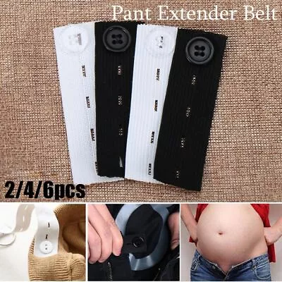 Pant Extender Belt Button Trousers Maternity Hooks Waist Band Garment Accessorie • £3.87