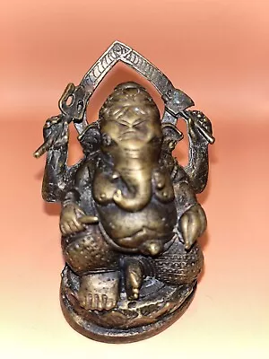 Hindu Ganesh Important Diety In India Metal ? Brass Remover Of Obsticals Luck • $28.99