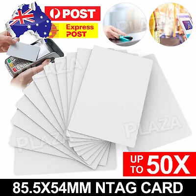 10x 20x 30x 50x NTAG215 NFC Tags PVC White Card For TagMo Switch • $5.45