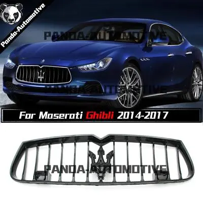 All Black Front Bumper Grille For Maserati Ghibli 2014-2017 670010764 670011097 • $169