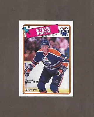 1988-89 OPC 252 Steve Smith ROOKIE RC OILERS OPee Chee High Grade Hockey MC252-2 • $2.83