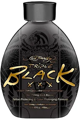 Ed Hardy Triple Black XXX Skin Firming Black Tanning Lotion 13.5 OZ • $32.60