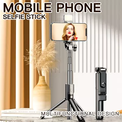 $16.59 • Buy Flexible Tripod Holder Stand Selfie Stick With Bluetooth Remote For Mobile Phone