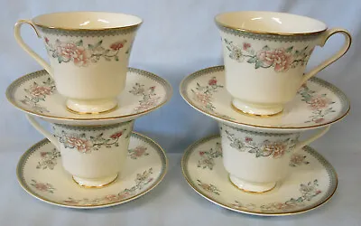 Minton Jasmine 1977 Cup & Saucer Set Of 4 • $20.89