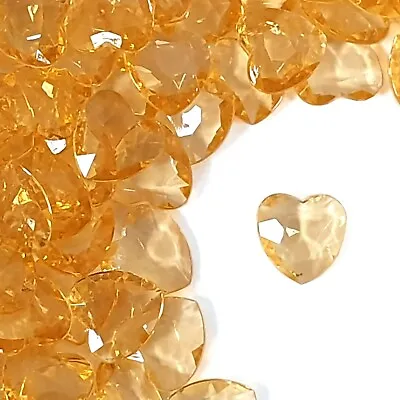 £3.48 • Buy Heart Diamante Scatter Crystals 12mm LARGE Wedding Table Confetti Diamond Gems