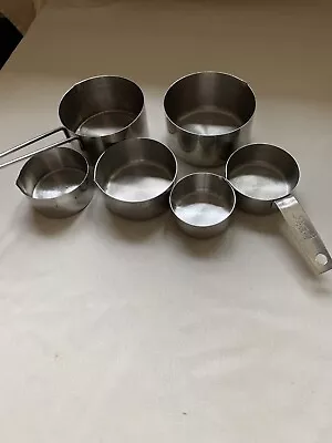 Assorted Measuring Cups Stainless Steel - 6 • $2